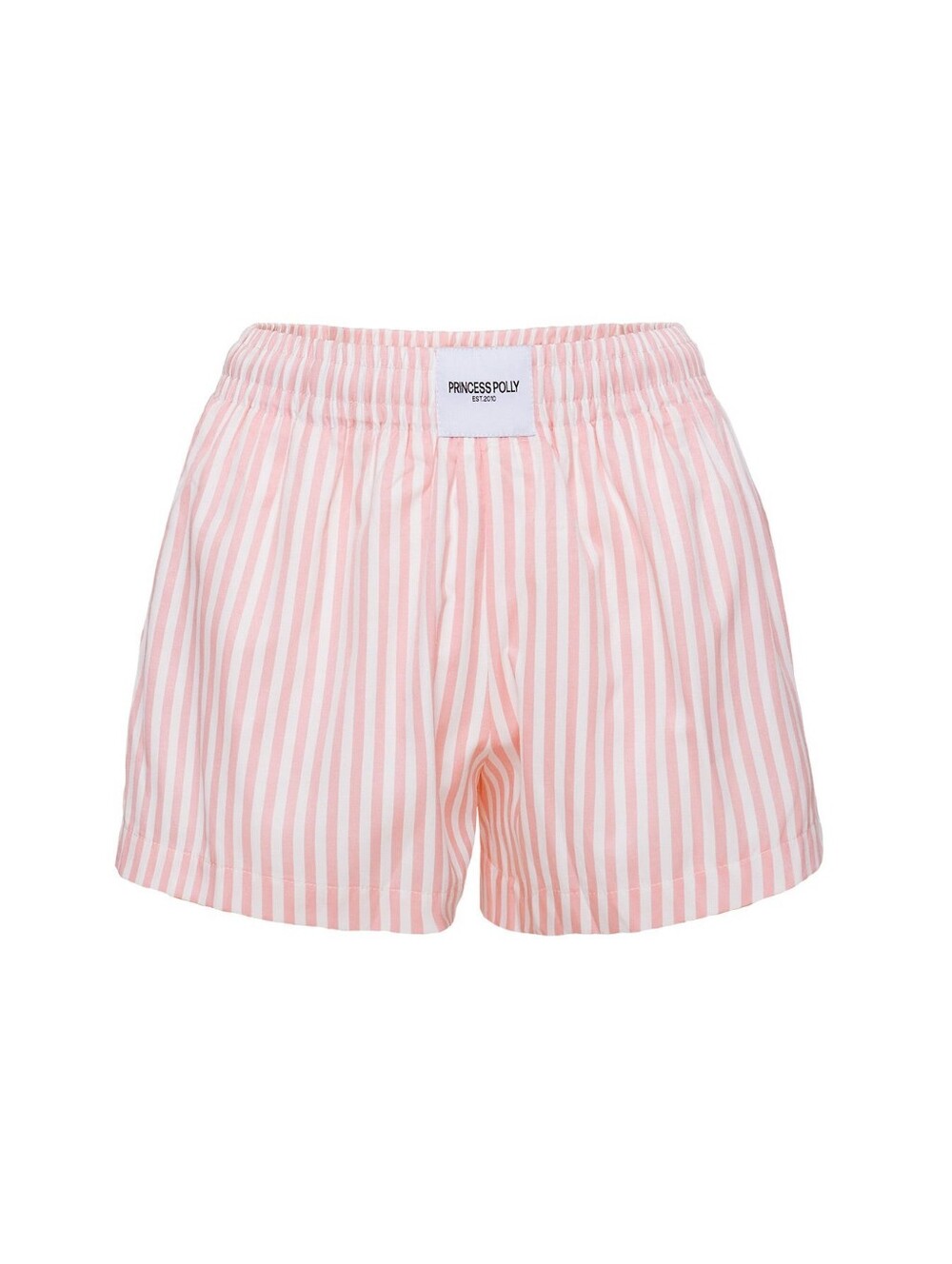 Princess Polly Sincar Boxer Shorts Pink & White Stripe